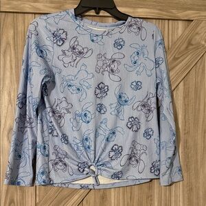 Disney Light Blue and Dark Purple Long Sleeve Tee